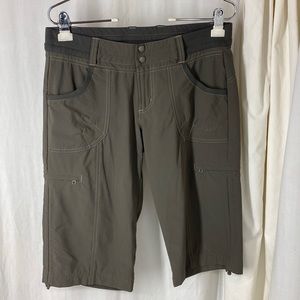 KUHL 6 Trekr Capri Kapri Pants Knickers Ruched Legs Nylon Blend